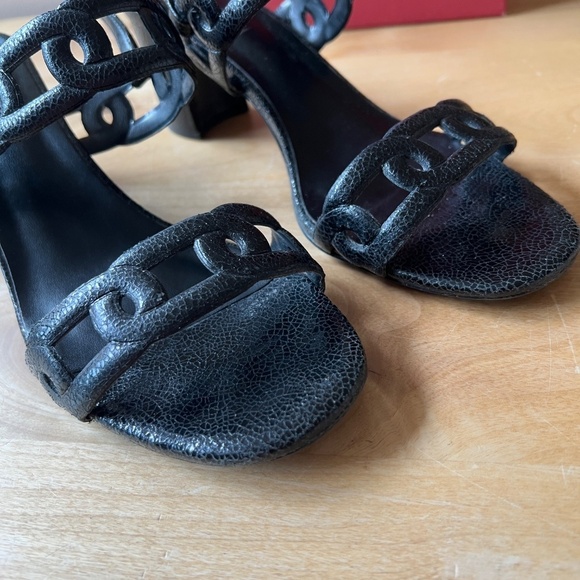 VANELI LEANNE PEBBLE SANDAL 9.5 STRAPPY LEATHER SUMMER VACATION CHUNKY SLINGBACK - Picture 5 of 12